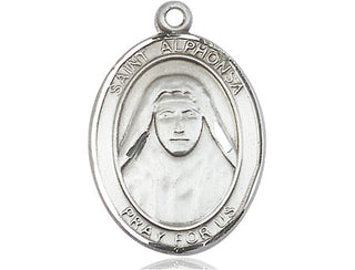 Pewter Saint Alphonsa Medal Engraved Catholic Saint Jewelry