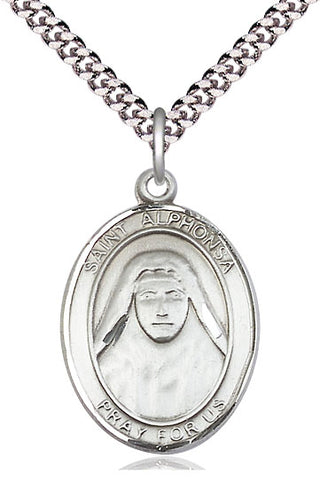 Sterling Silver Saint Alphonsa Medal Catholic Jewelry Engraved Catholic Saint Jewelry