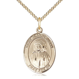 14kt Gold Filled Saint Jeanne Jugan Medal Catholic Jewelry Engraved Catholic Saint Jewelry