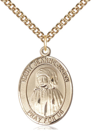 14kt Gold Blessed Jeannie Jugan Medal Engraved Catholic Saint Jewelry