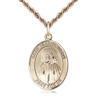 14kt Gold Blessed Jeannie Jugan Medal Engraved Catholic Saint Jewelry