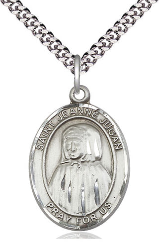Pewter Saint Jeanne Jugan Medal Catholic Jewelry Engraved Catholic Saint Jewelry
