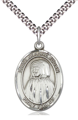 Sterling Silver Saint Jeanne Jugan Medal Catholic Jewelry Engraved Catholic Saint Jewelry