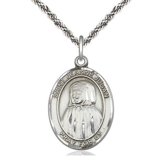 Sterling Silver Saint Jeanne Jugan Medal Catholic Jewelry Engraved Catholic Saint Jewelry