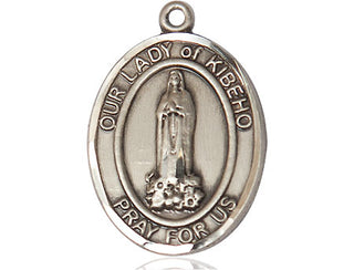 Sterling Silver Our Lady of Kibeho Medal Engraved Catholic Saint Jewelry