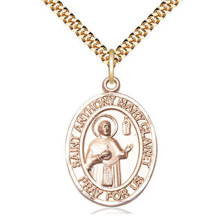 14kt Gold Filled Saint Anthony Mary Claret Medal Catholic Jewelry Engraved Catholic Saint Jewelry