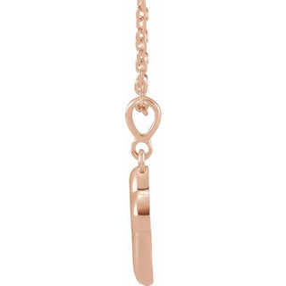 14K Rose Petite Open Cross 16-18" Necklace
