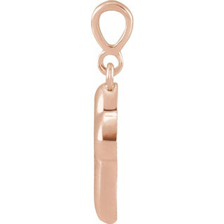 14K Rose Petite Open Cross Pendant