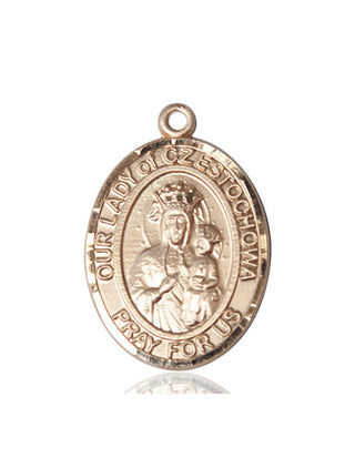 14kt Gold Our Lady of Czestochowa Medal