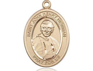 14kt Gold Blessed John Henry Newman Medal Engraved Catholic Saint Jewelry