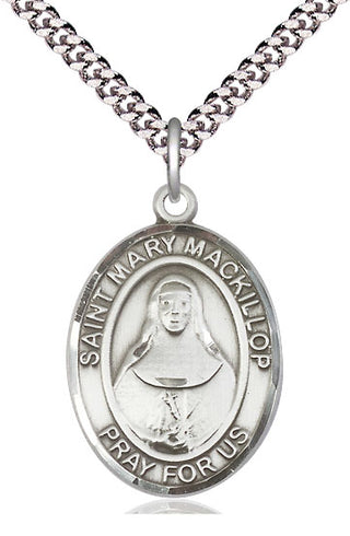 Sterling Silver Saint Mary Mackillop Medal Catholic Jewelry Engraved Catholic Saint Jewelry