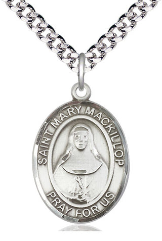Sterling Silver Saint Mary Mackillop Medal Catholic Jewelry Engraved Catholic Saint Jewelry
