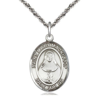 Sterling Silver Saint Mary Mackillop Medal Catholic Jewelry Engraved Catholic Saint Jewelry