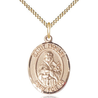 14kt Gold Filled Saint Fidelis Medal Catholic Jewelry Engraved Catholic Saint Jewelry