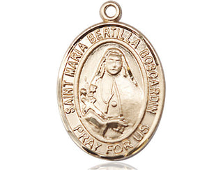 14kt Gold Filled Saint Maria Bertilla Boscardin Medal Engraved Catholic Saint Jewelry