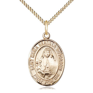 14kt Gold Filled Saint Maria Bertilla Boscardin Medal Catholic Jewelry Engraved Catholic Saint Jewelry