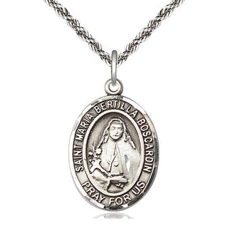 Sterling Silver Saint Maria Bertilla Boscardin Medal Catholic Jewelry Engraved Catholic Saint Jewelry