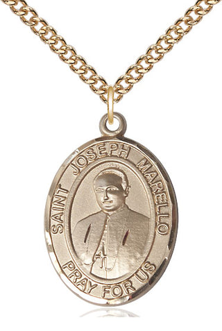 14kt Gold Filled Saint Joseph Marello Medal Catholic Jewelry Engraved Catholic Saint Jewelry