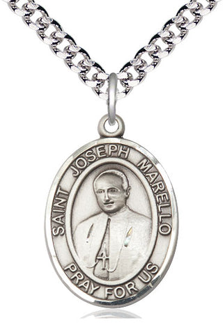 Sterling Silver Saint Joseph Marello Medal Catholic Jewelry Engraved Catholic Saint Jewelry