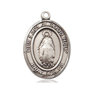 Sterling Silver Our Lady Of Good Help Medal Engraved Catholic Saint Jewelry