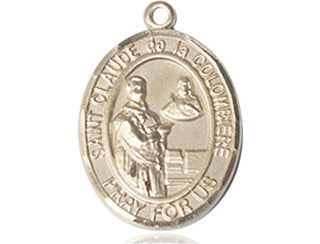 14kt Gold Filled Saint Claude de la Colombiere Medal Engraved Catholic Saint Jewelry