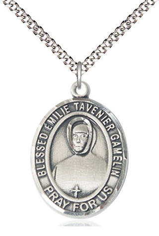 Pewter Blessed Emilie Tavernier Gamelin Medal Catholic Jewelry Engraved Catholic Saint Jewelry