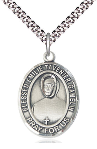 Sterling Silver Blessed Emilie Tavernier Gamelin Medal Catholic Jewelry Engraved Catholic Saint Jewelry