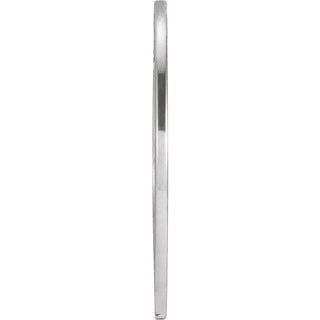 14K White Engravable Pierced 20 mm Loop Pendant