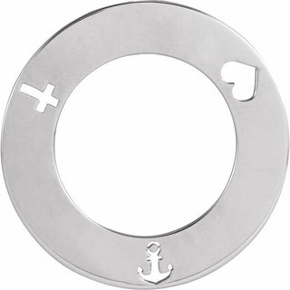 Sterling Silver Engravable Pierced 20 mm Loop Pendant
