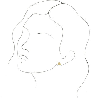 14K Yellow Celtic-Inspired Trinity Earrings