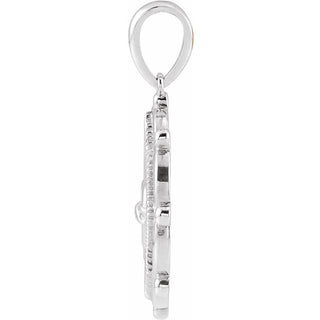 Platinum Sacred Heart Pendant