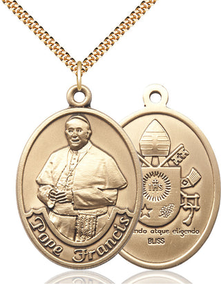14kt Gold Filled Pope Francis Medal Catholic Jewelry