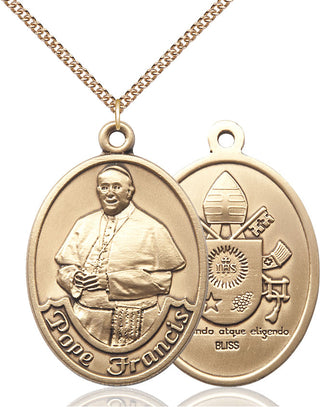 14kt Gold Filled Pope Francis Medal Catholic Jewelry