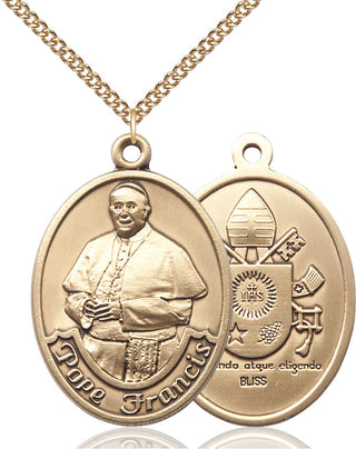 14kt Gold Filled Pope Francis Medal Catholic Jewelry