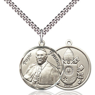 Sterling Silver Pope Francis Medal Catholic Jewelry