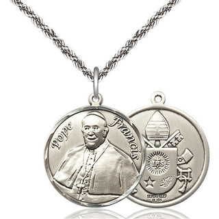 Sterling Silver Pope Francis Medal Catholic Jewelry