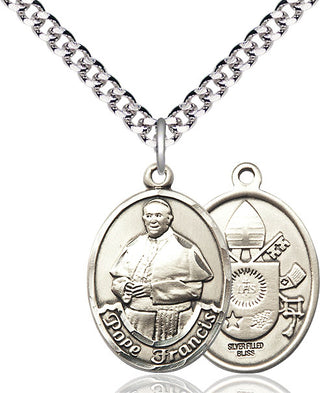 Sterling Silver Pope Francis Medal Catholic Jewelry