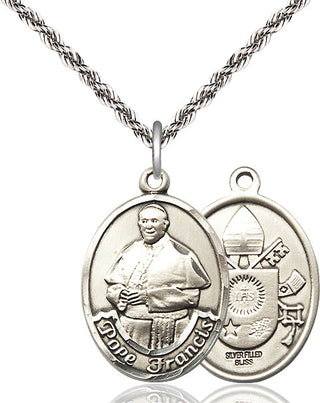 Sterling Silver Pope Francis Medal Catholic Jewelry