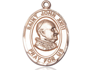 14kt Gold Filled Saint John Xxiii Medal Engraved Catholic Saint Jewelry
