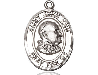 Sterling Silver Saint John Xxiii Medal Catholic Jewelry Engraved Catholic Saint Jewelry