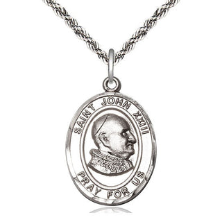 Sterling Silver Saint John Xxiii Medal Catholic Jewelry Engraved Catholic Saint Jewelry