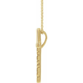 14K Yellow Blessed Cross 16-18" Necklace