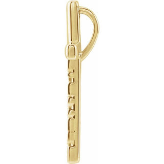 14K Yellow Blessed Cross Pendant