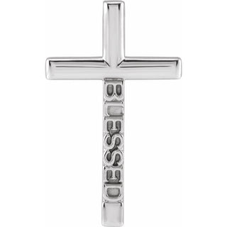Sterling Silver Blessed Cross Pendant