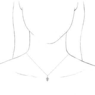 Platinum Hamsa 16-18" Necklace