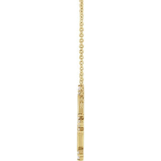 14K Yellow 1/5 CTW Natural Diamond Miraculous 18" Necklace
