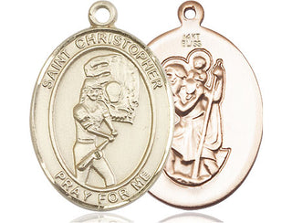 14kt Gold Saint Christopher Softball Medal