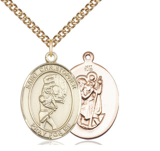 14kt Gold Saint Christopher Softball Medal