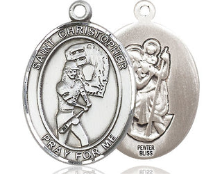 Pewter Saint Christopher Softball Medal