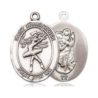 Pewter Saint Christopher Dance Medal